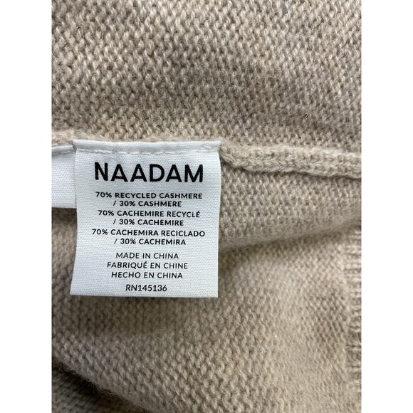 Naadam 'Recycled' Tan Cashmere Open Neck Polo Size XS - Picture 5 of 5
